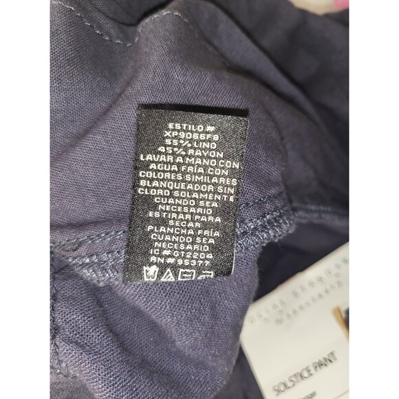 Social Standards Jogger Womens Small Pull On Linen Drawstring Blue High rise - Picture 9 of 11